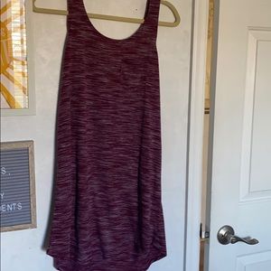 Burgundy shift dress